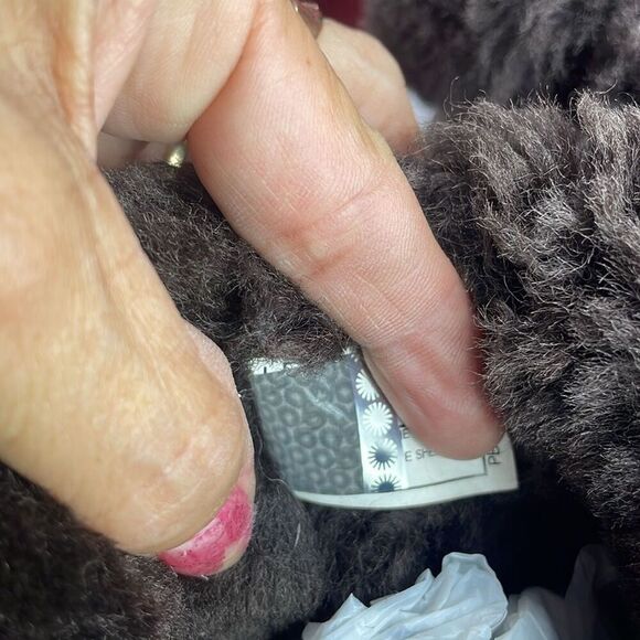 (F) UGG Australia Bailey Button  for girls Chocolate suede mid-calf boots - Picture 12 of 12